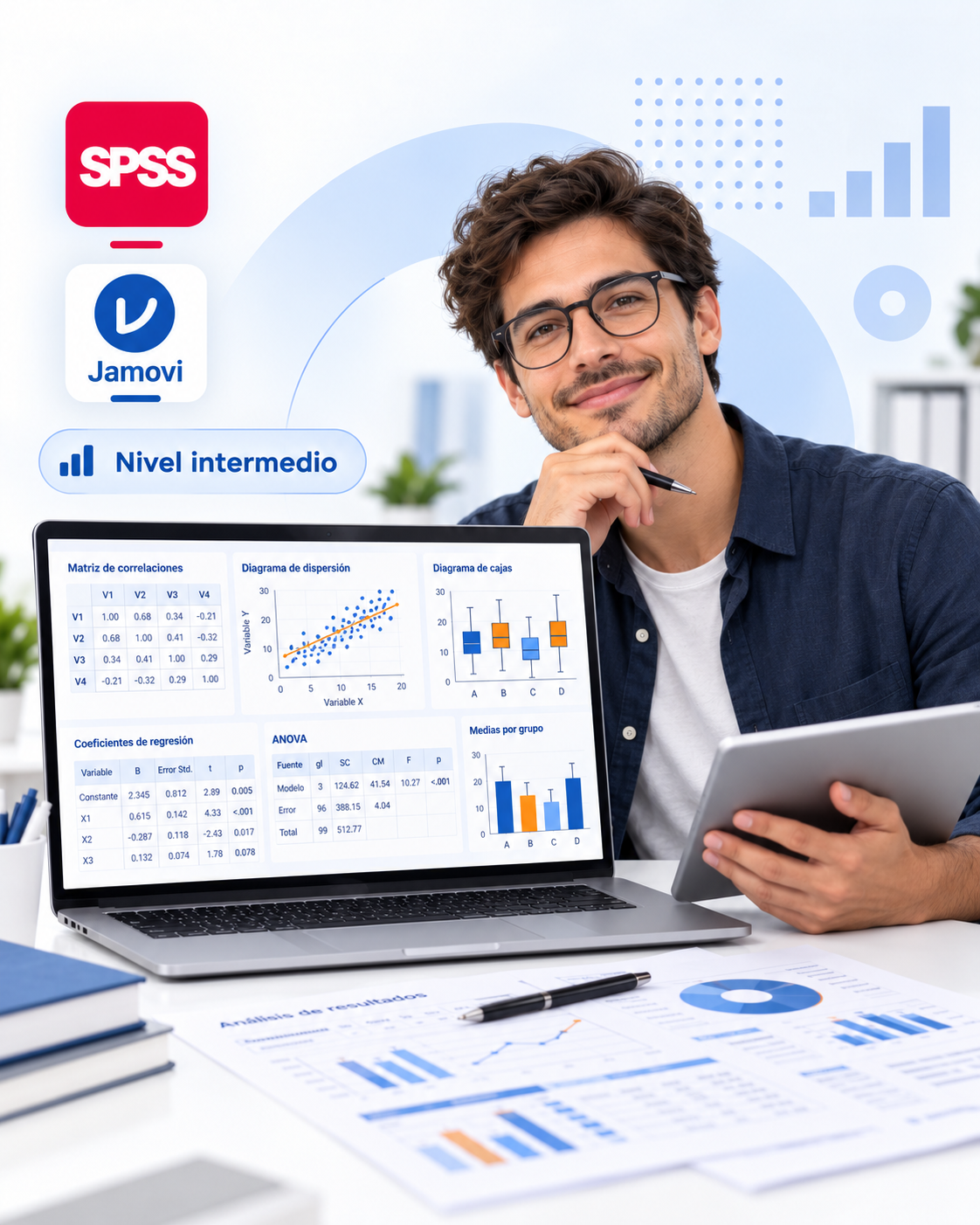 Curso de Estadística Intermedia con SPSS y Jamovi